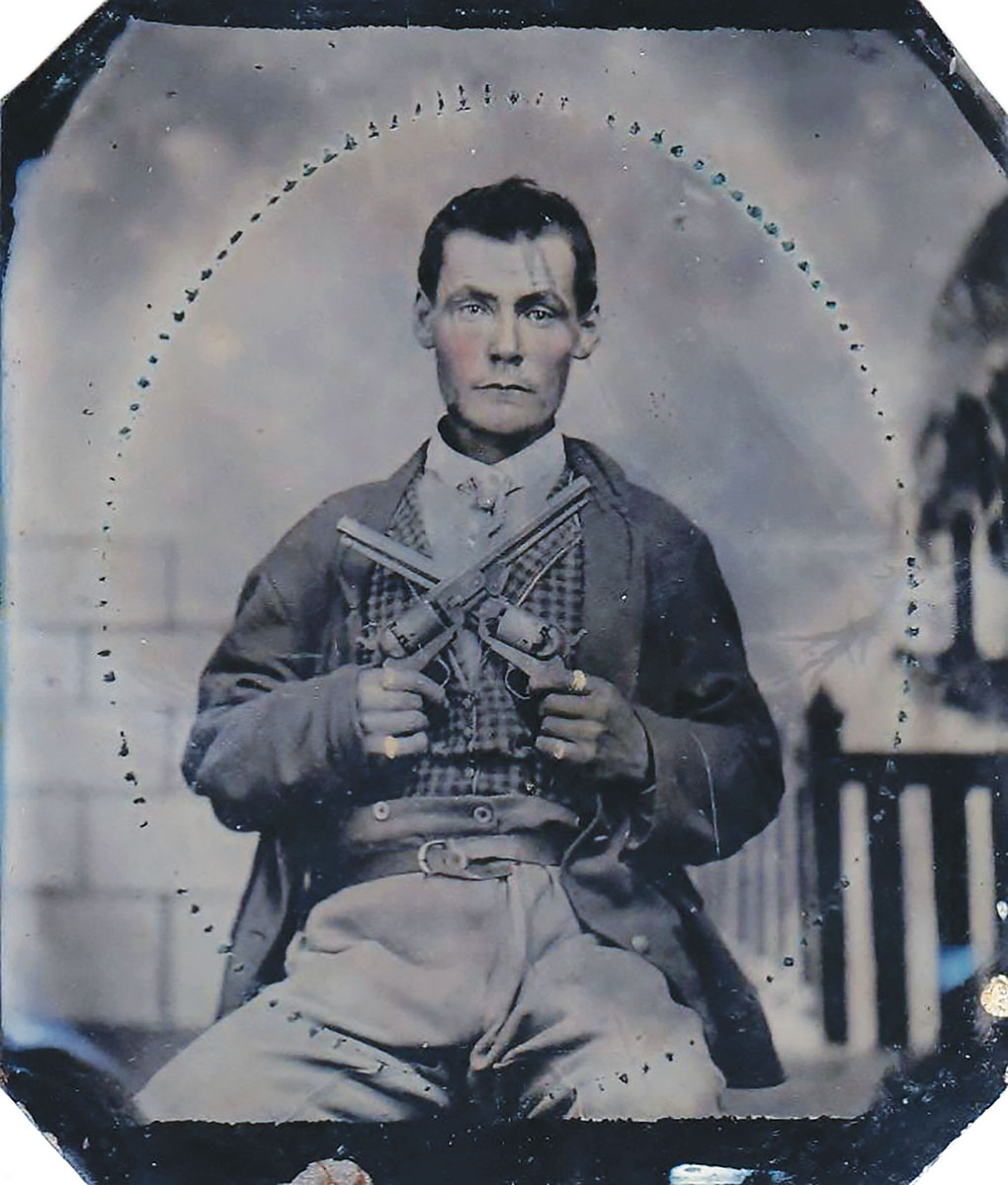 This gunfighter posed with a pair of 1851s, and you can bet he had more on his horse outside the studio.